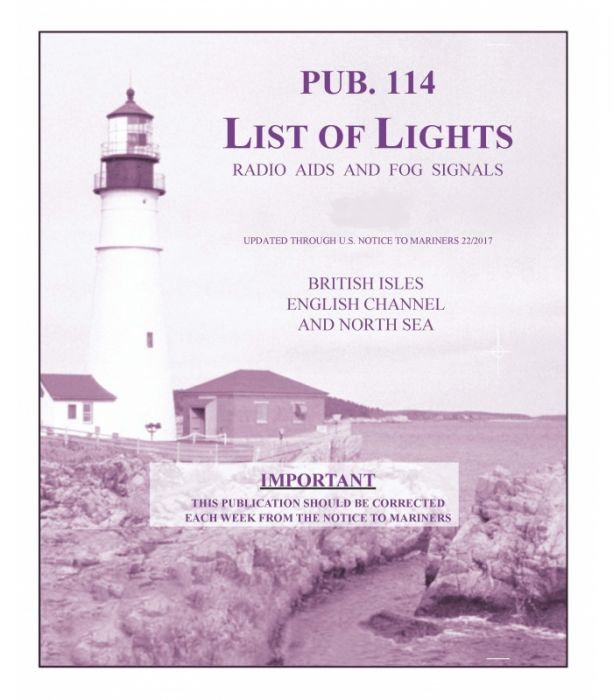 Pub. 114 List of Lights - British Isles, English Channel and North Sea