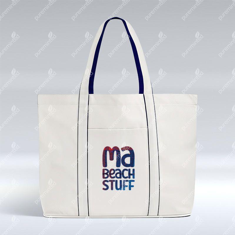 Ma Beach Stuff - Tote Bag by Pureminted