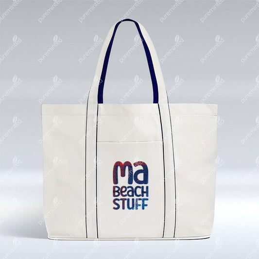 Ma Beach Stuff - Tote Bag by Pureminted