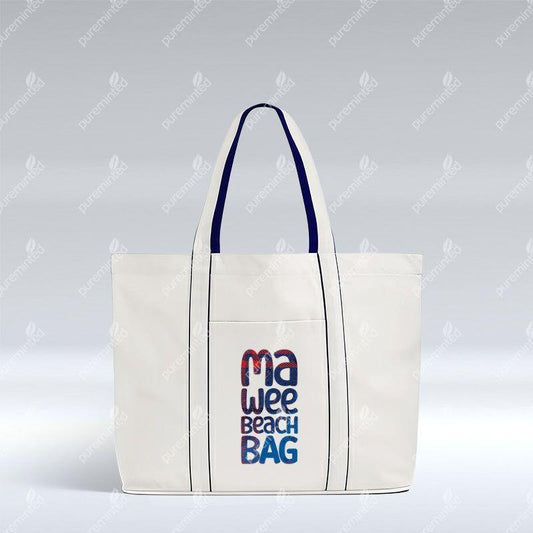 Ma Wee Beach Bag - Medium Tote Bag by Pureminted