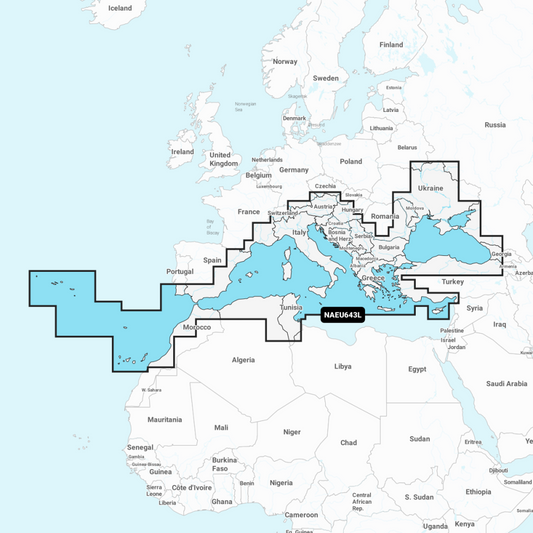 Navionics + EU643L | Mediterranean & Black Sea Chart
