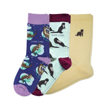The Otter 3 Pack Bamboo Sock Set