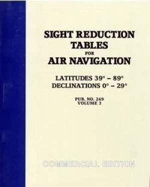 Sight Reduction Tables for Air Navigation Vol.3 [Lat.39 to 89] - [Decl.0 to 29]