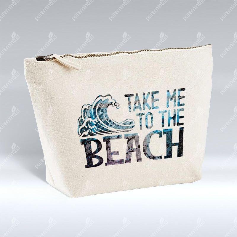 Take Me To The Beach - Zip Pouch bag by Pureminted