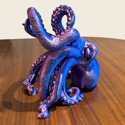 Octopus Wine Bottle Holder | 3D Printed Nautical Kitchen Decor