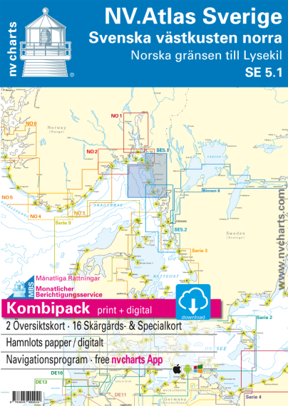 NV Atlas Sweden SE 5.1 - Svenska Västkusten Norra - Boat-Stuff