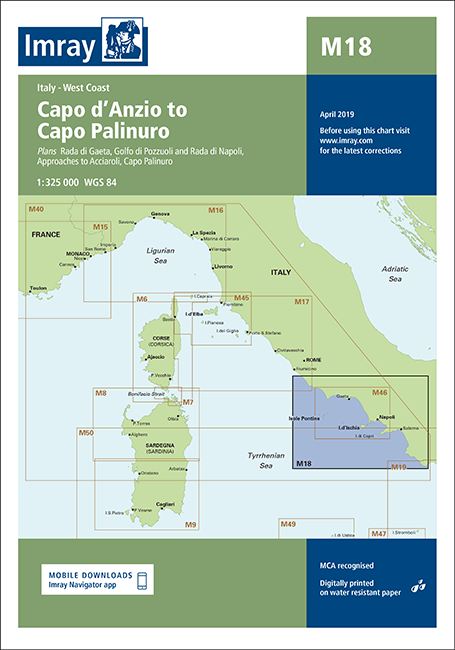 M18 Capo d'Anzio to Capo Palinuro (Imray Chart)