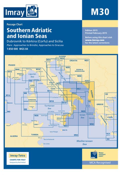M30 Southern Adriatic & Ionian Seas (Imray Chart)