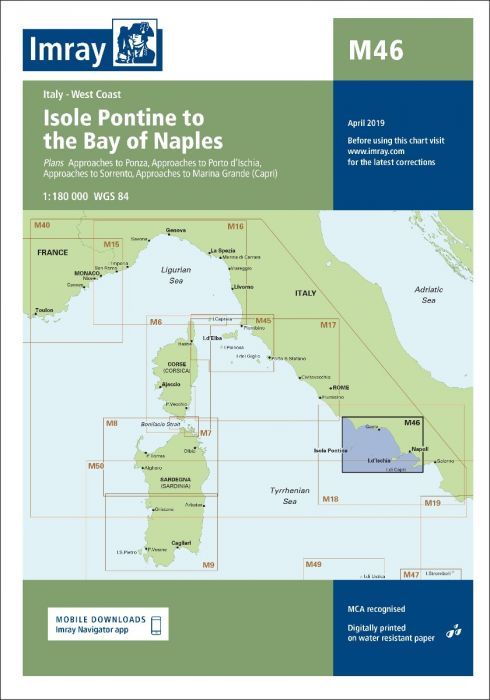 M46 Isole Pontine to the Bay of Naples (Imray Chart)