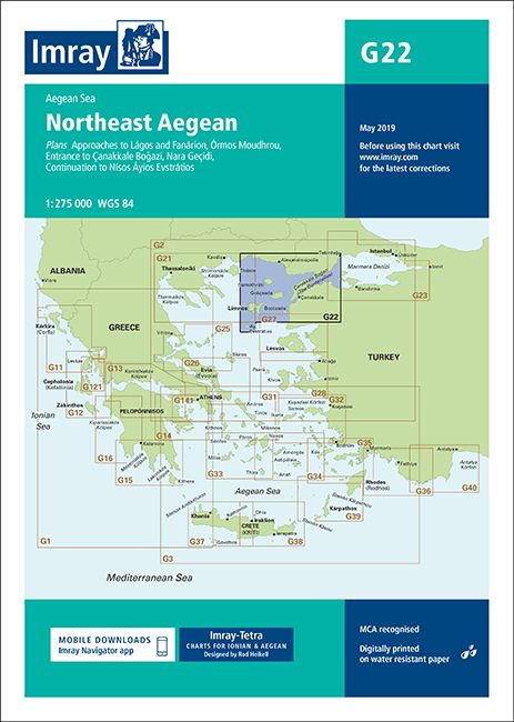 G22 Northeast Aegean Sea (Imray Chart)